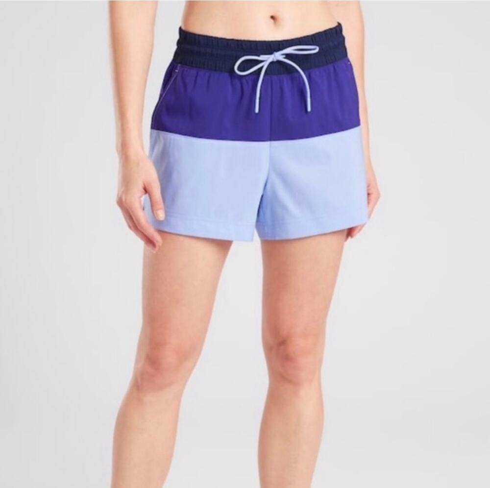 Athleta Shorts Womens 4 Oahu Colorblock Athletic Lightweight Active Run Gym